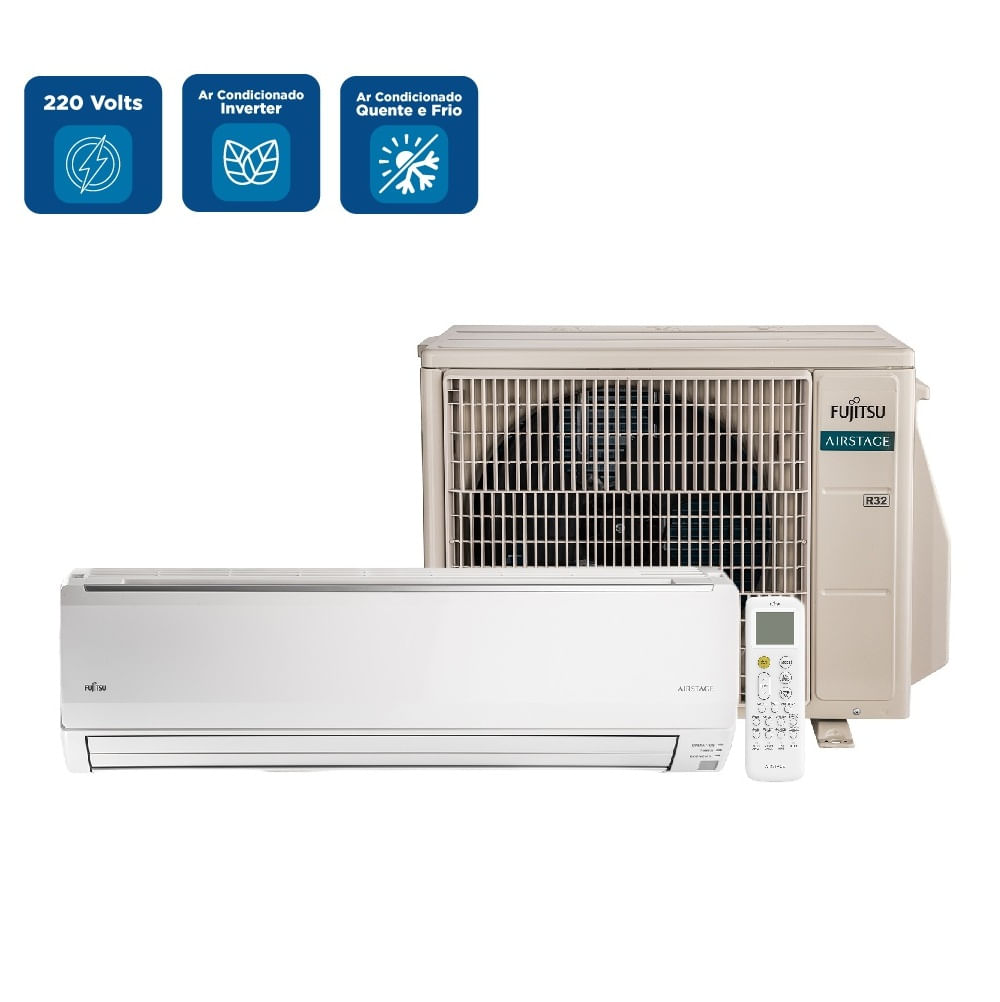Ar Condicionado Split Hi Wall Inverter Fujitsu Airstage Premium 18000 BTU/h Quente e Frio ASBG18KMBA – 220 Volts - Image 2