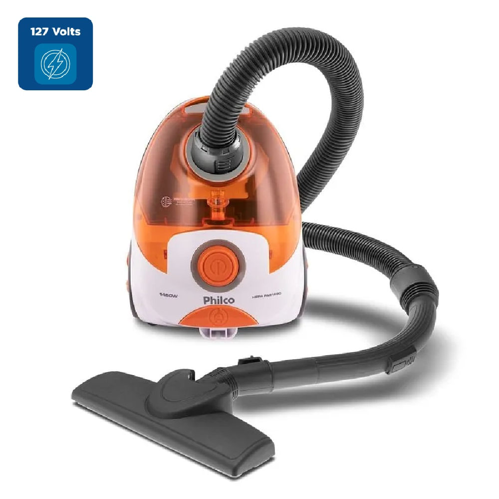Aspirador de Pó Philco com Filtro HEPA Branco e Laranja PAS1690 – 127 Volts - Image 2