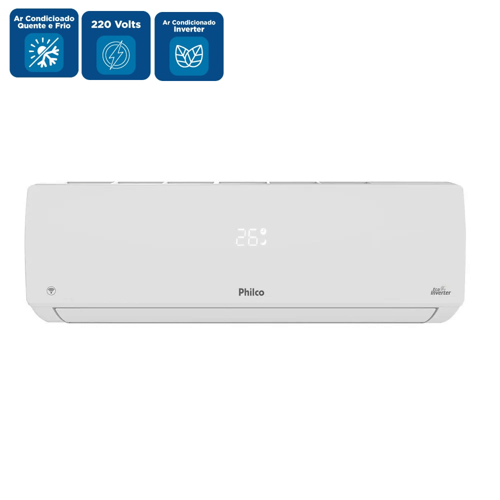 Ar Condicionado Split Hi Wall Philco Eco Inverter 24000 BTU/h Quente e Frio Monofásico PAC24000IQFM15 - 220 Volts - Image 2