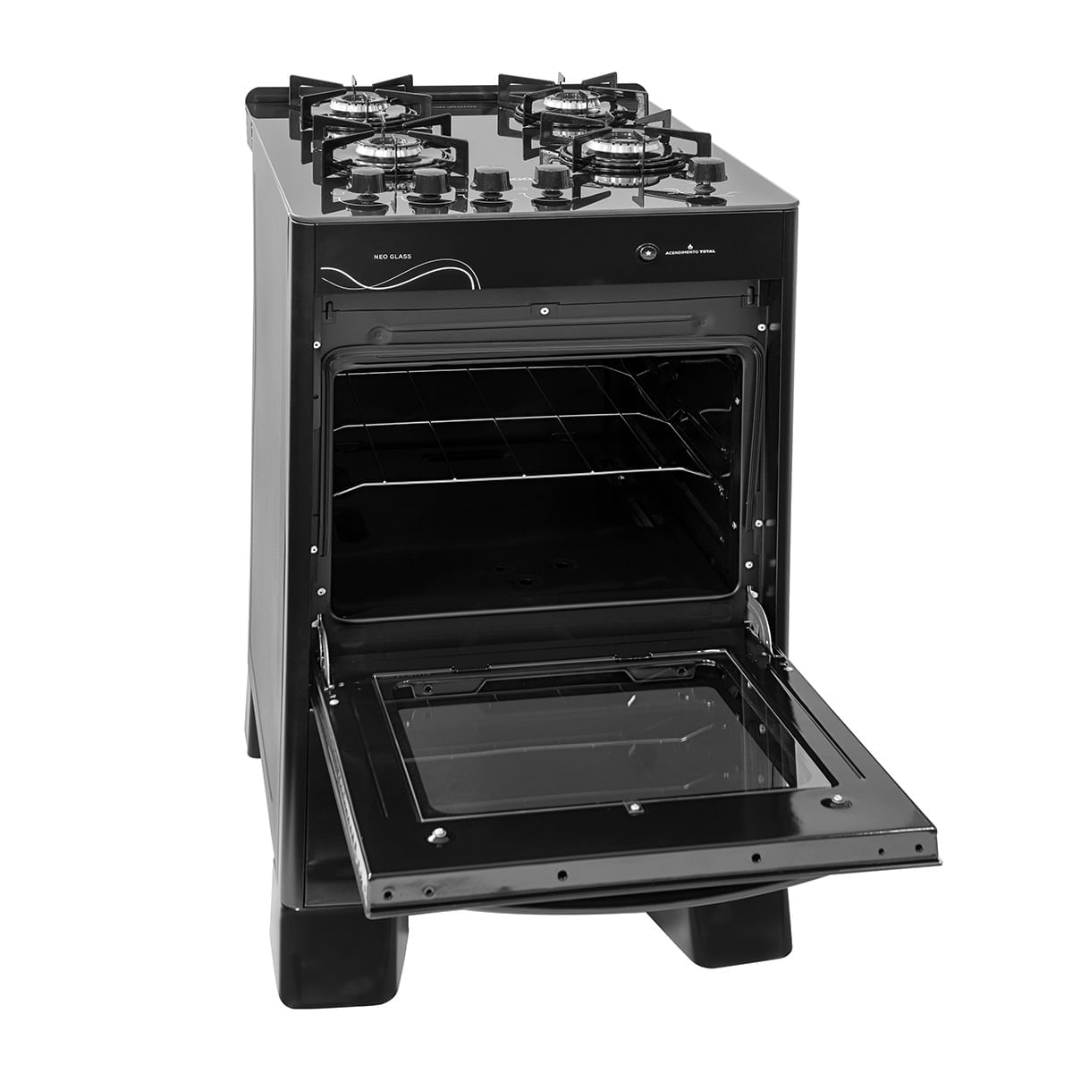 Fogão de Piso Suggar 4 Bocas Mesa de Vidro Neo Glass Preto – Bivolt - Image 4