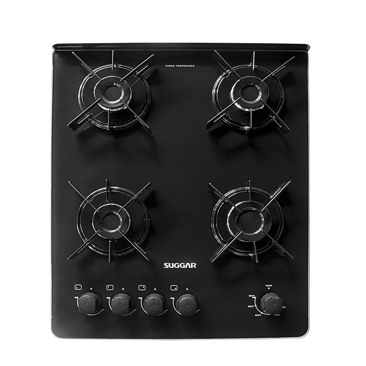 Fogão de Piso Suggar 4 Bocas Mesa de Vidro Neo Glass Preto – Bivolt - Image 6