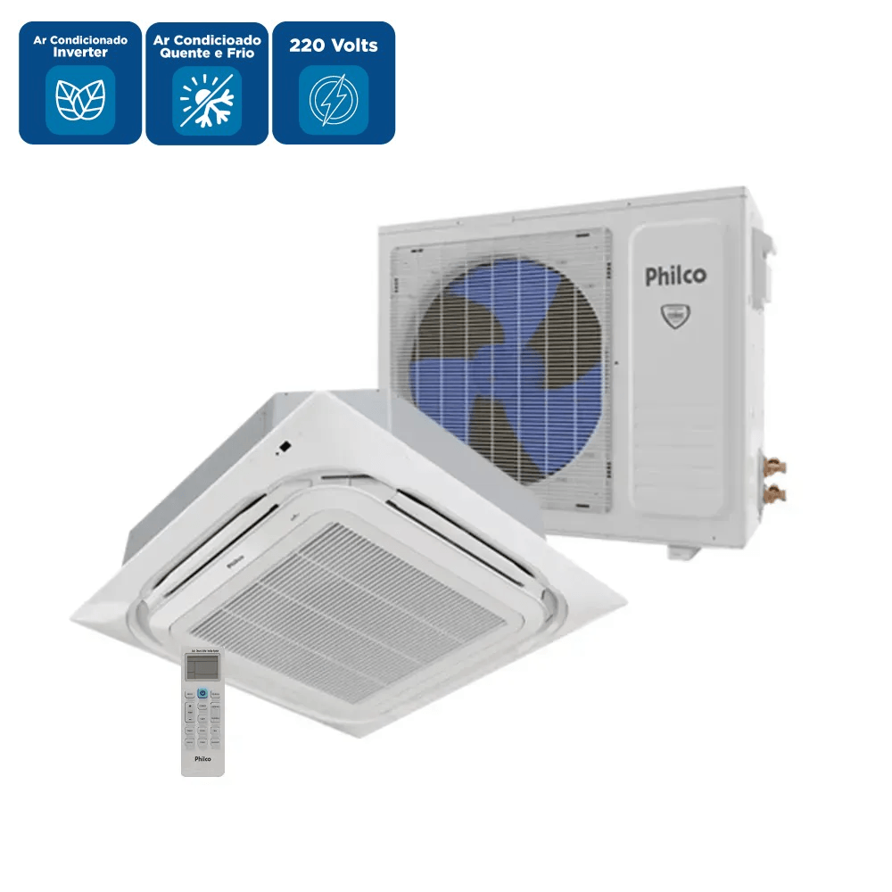 Ar Condicionado Split Cassete Philco Eco Inverter 24000 BTU/h Quente e Frio Monofásico PAC24000ICQFM16 – 220 Volts - Image 2