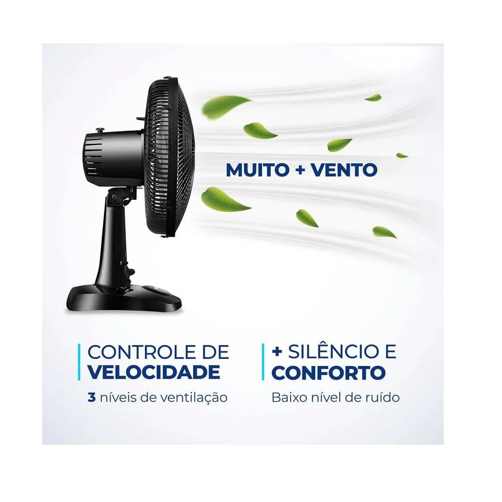 Ventilador de Mesa Mondial 40cm Preto VSP-40-B – 127 Volts - Image 4