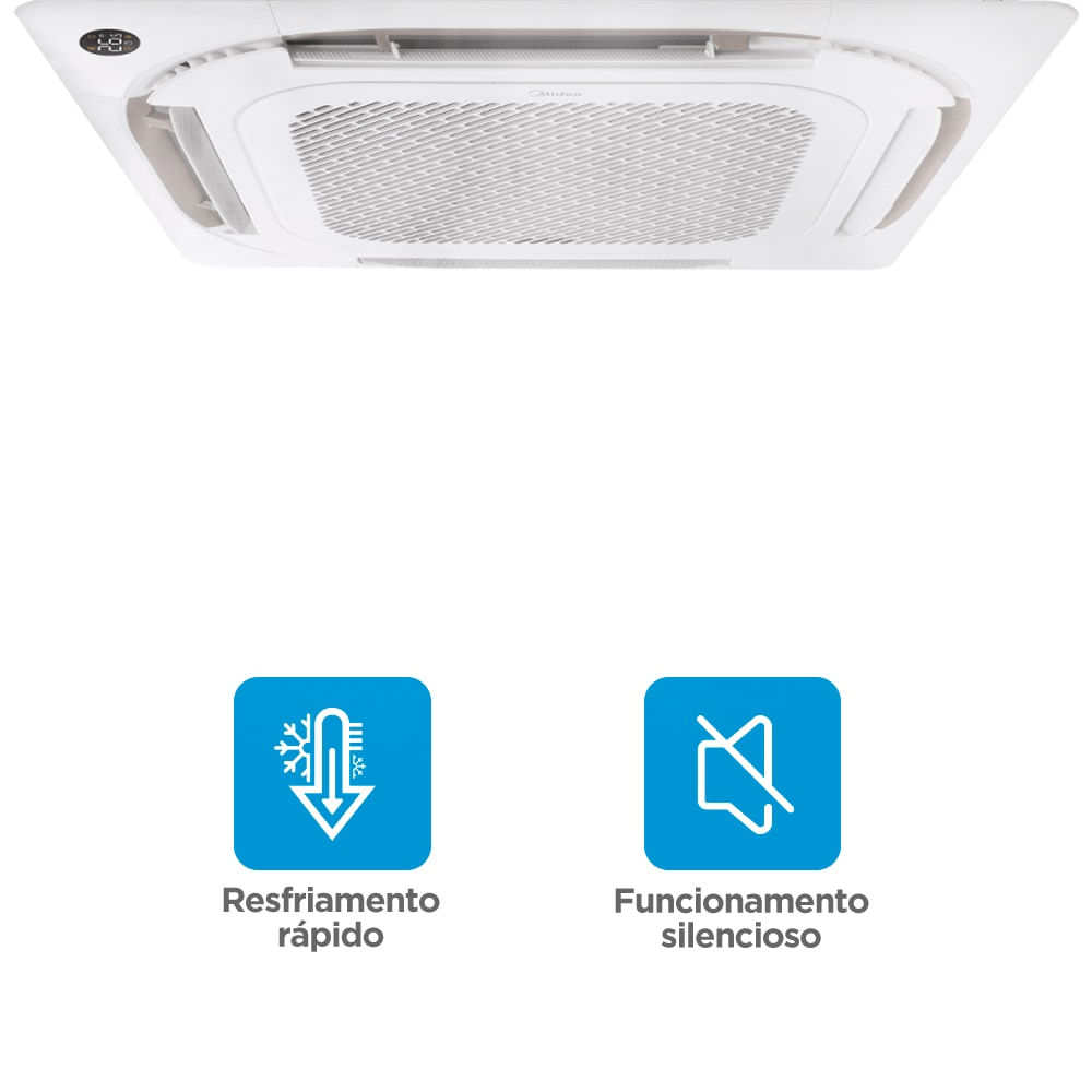 Ar Condicionado Split Cassete Inverter Midea 24000 BTU/h Frio Monofásico 38TVCD24515MM – 220 Volts - Image 9