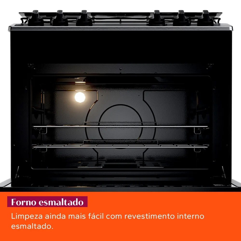Fogão de Piso Brastemp 5 Bocas Com Botões Removíveis e Aro Protetor Branco BFS5NDB – Bivolt - Image 4