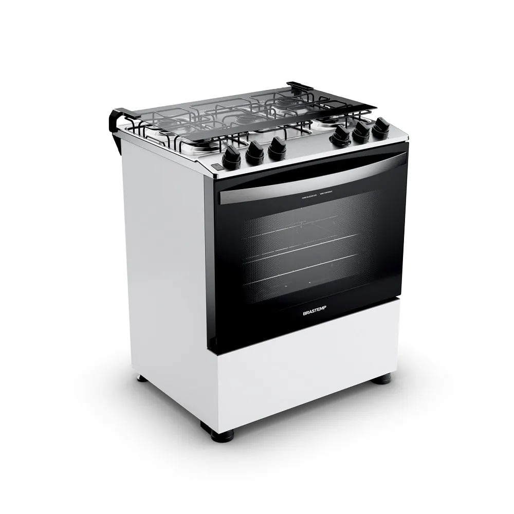 Fogão de Piso Brastemp 5 Bocas Com Botões Removíveis e Aro Protetor Branco BFS5NDB – Bivolt - Image 3