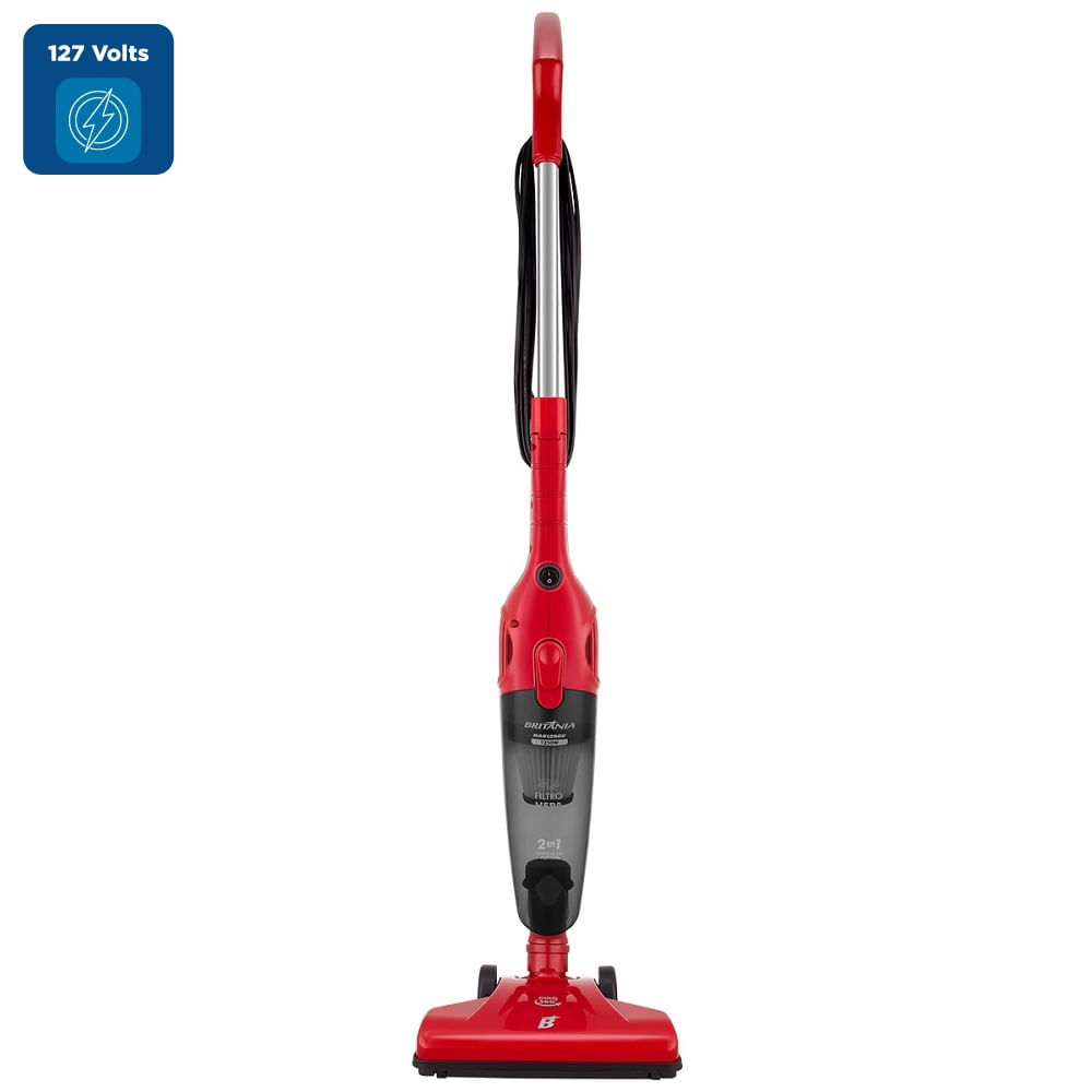 Aspirador de Pó Britânia com Filtro 2 em 1 Vertical Vermelho BAS1290V – 127 Volts - Image 2