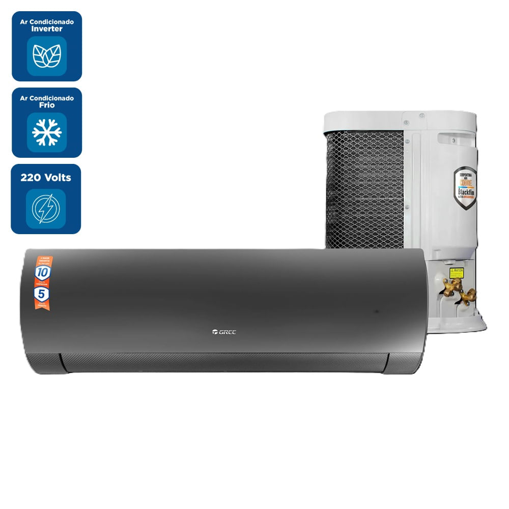 Ar Condicionado Split Hi Wall Inverter Gree G-Diamond 9000 BTU/h Frio CB497W24200 – 220 Volts - Image 2