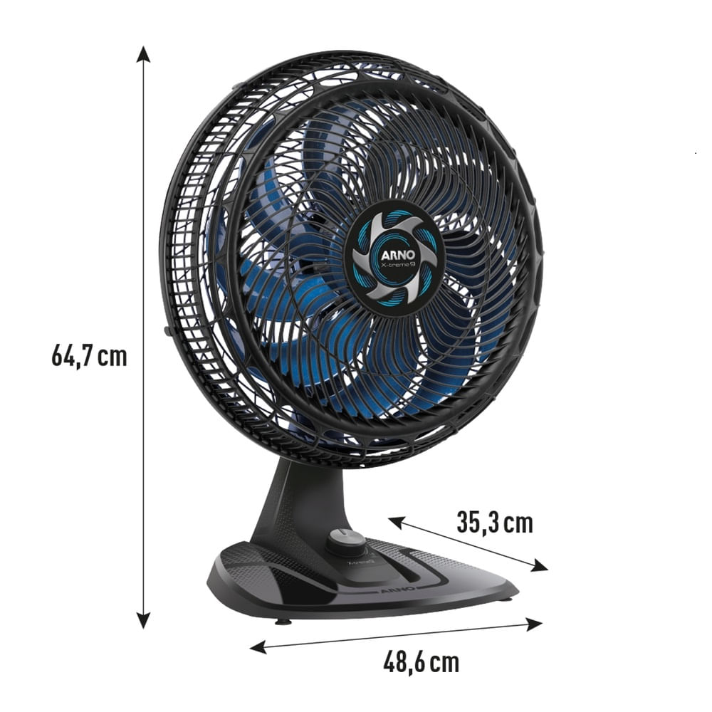 Ventilador de Mesa Arno 40cm X-Treme 9 Preto VE90 – 127 Volts - Image 3