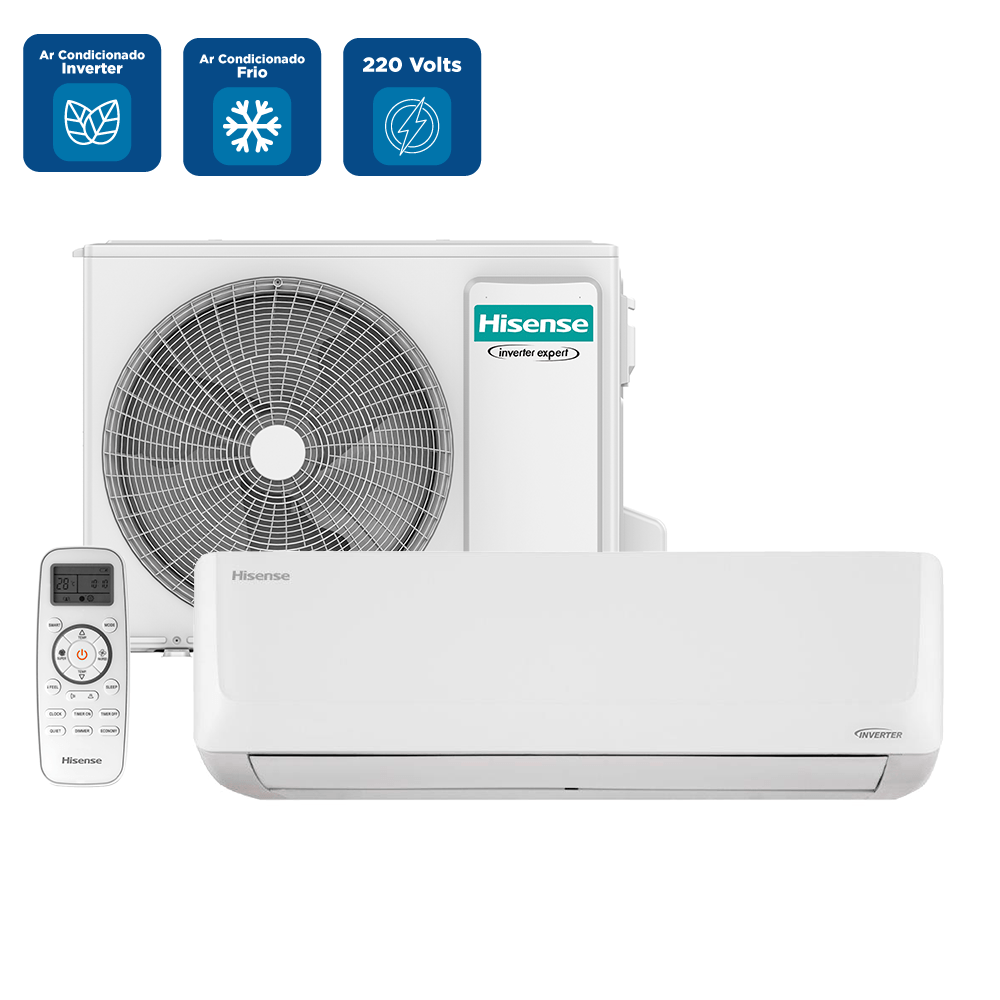 Ar Condicionado Split Hi Wall Inverter Hisense Wi-Fi 9000 BTU/h Quente e Frio AS-09UW2RLD00C – 220 Volts - Image 2