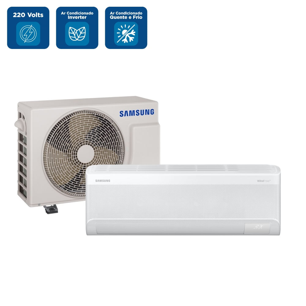 Ar Condicionado Split Hi Wall Inverter Samsung WindFree AI 9000 BTU/h Quente e Frio AR09DXFAAWKXAZ – 220 Volts - Image 2