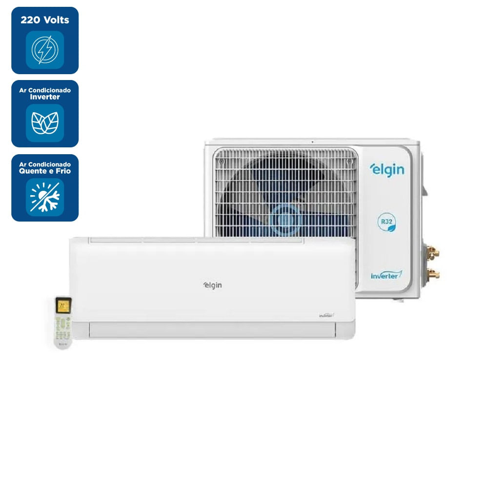 Ar Condicionado Split Hi Wall Inverter Elgin Eco 9000 BTU/h Quente e Frio 45HJQE09C2CC– 220 Volts - Image 2