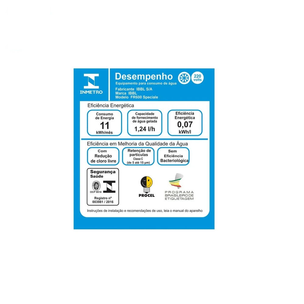 Purificador de Água IBBL Speciale Branco FR600 - 220 Volts - Image 9