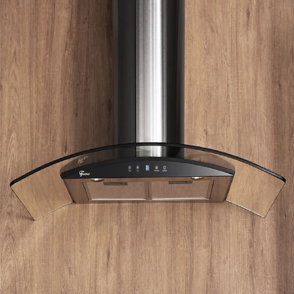 Coifa de parede Fischer Talent Touch 90 cm Vidro Digital - 127 Volts - Image 2