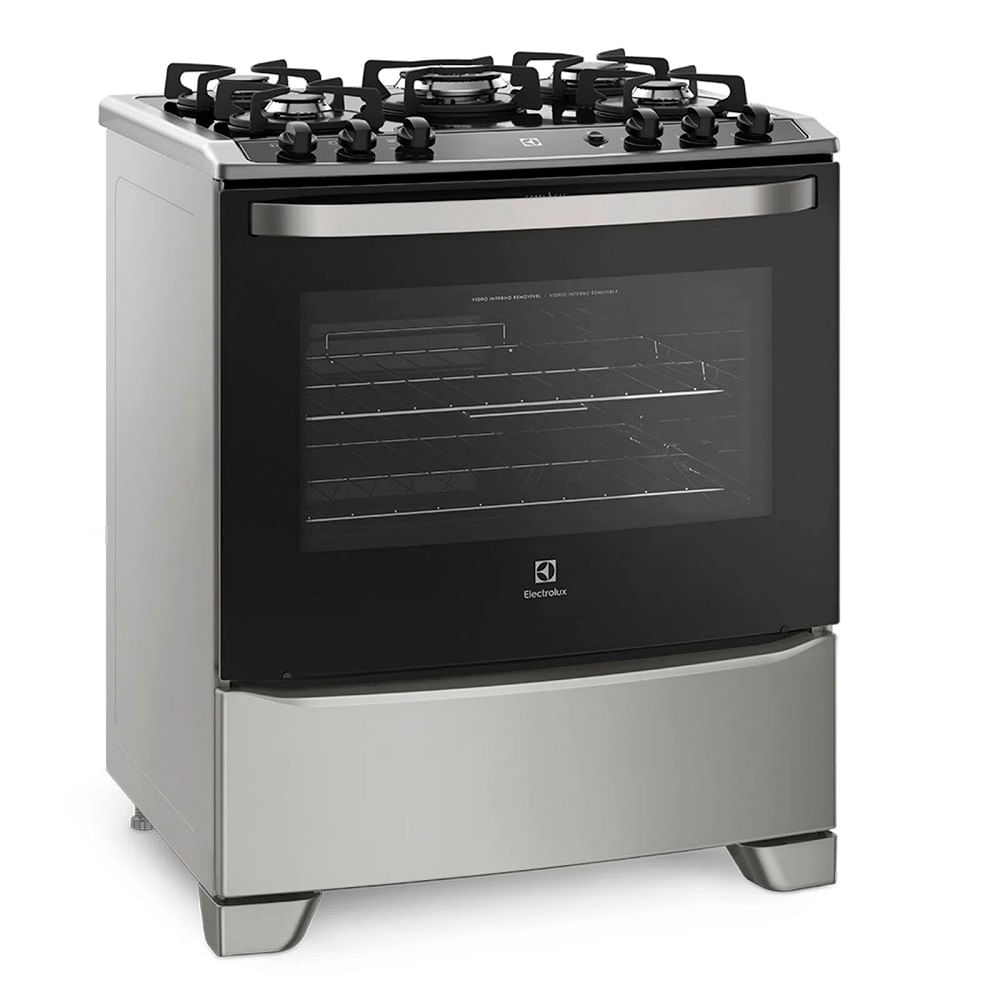Fogão de Piso Electrolux Mesa de Vidro Inox 5 Bocas 76USV – Bivolt - Image 2