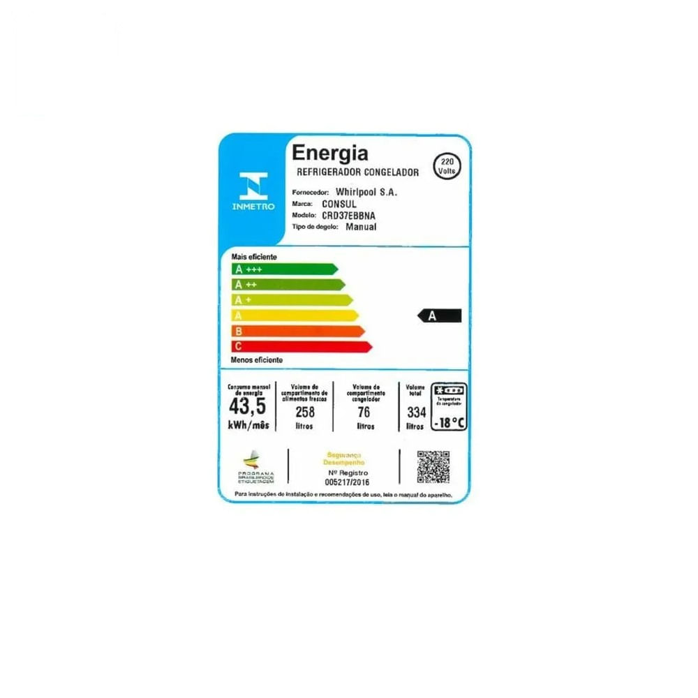 Refrigerador Consul Duplex 334 Litros Branco CRD37EBBNA – 220 Volts - Image 6