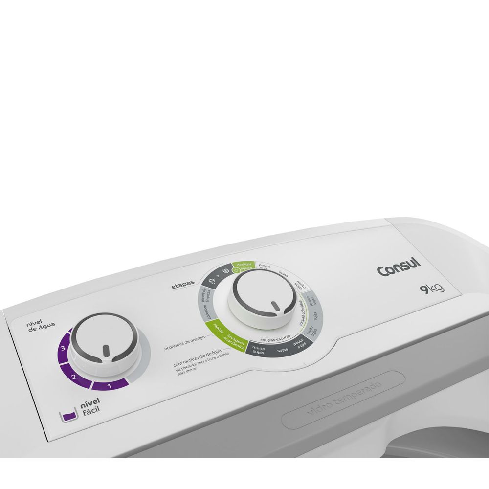 Lavadora de Roupas Consul 9Kg Dosagem Extra Econômica e Ciclo Edredom Branca CWB09AB – 127 Volts - Image 4