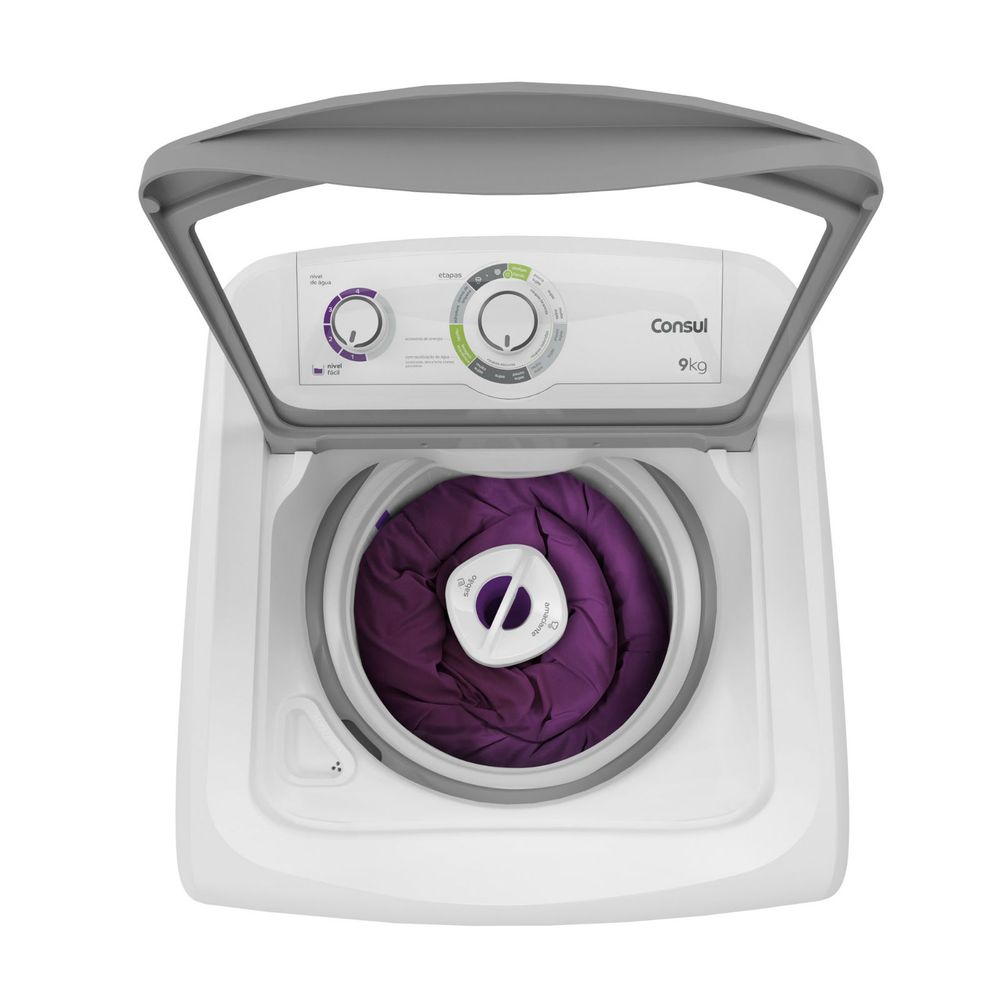 Lavadora de Roupas Consul 9Kg Dosagem Extra Econômica e Ciclo Edredom Branca CWB09AB – 127 Volts - Image 3