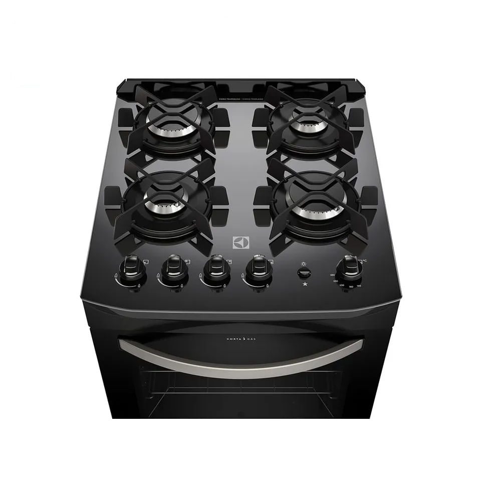 Fogão de Piso Electrolux 4 Bocas Preto 52LPV - Bivolt - Image 4