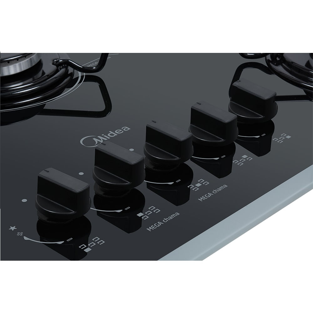 Cooktop a Gás Midea 5 Bocas com Mesa de Vidro Preto MD-GV50AAPB – Bivolt - Image 8