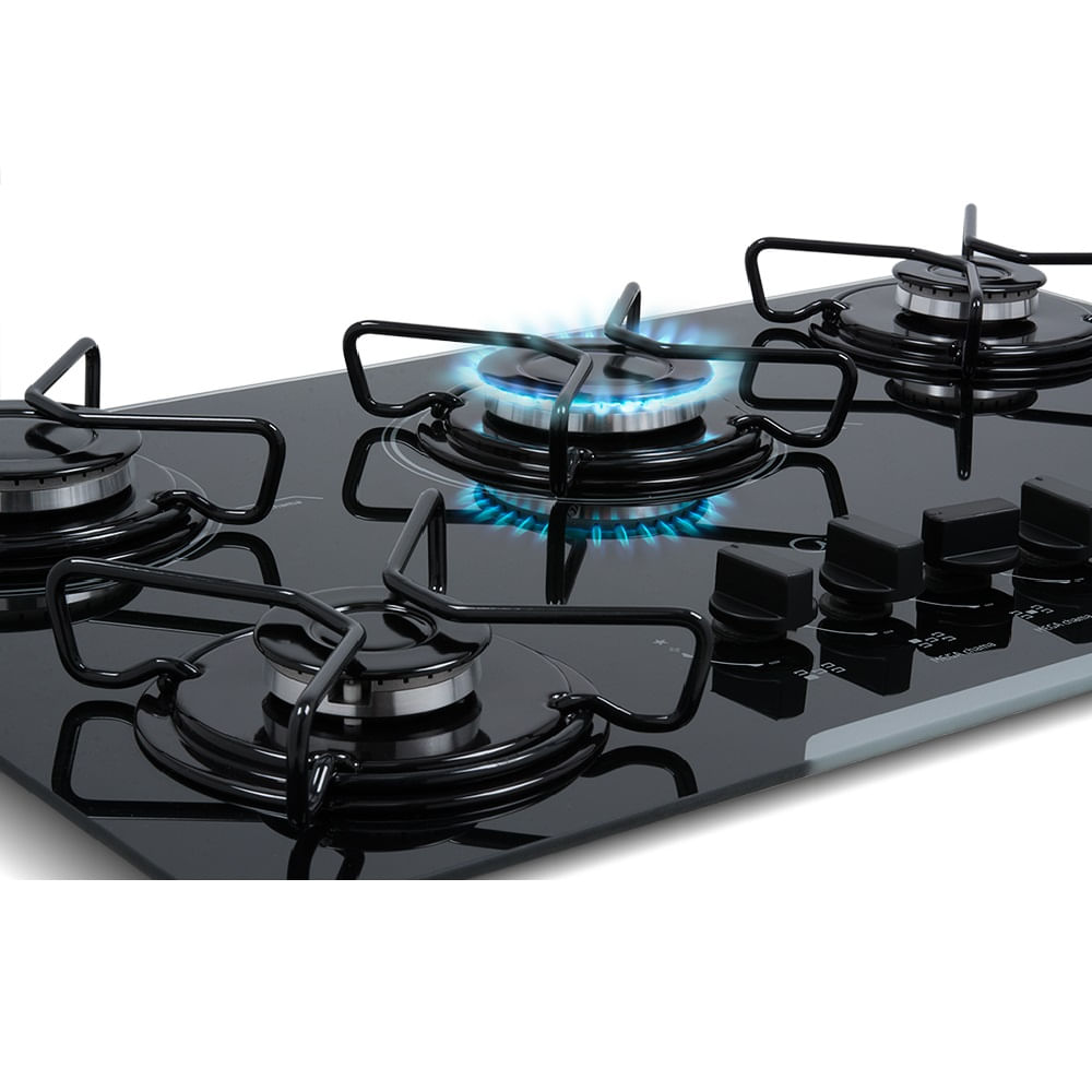 Cooktop a Gás Midea 5 Bocas com Mesa de Vidro Preto MD-GV50AAPB – Bivolt - Image 6
