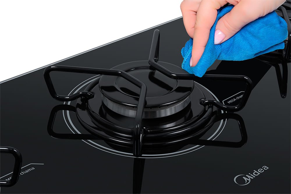 Cooktop a Gás Midea 5 Bocas com Mesa de Vidro Preto MD-GV50AAPB – Bivolt - Image 5