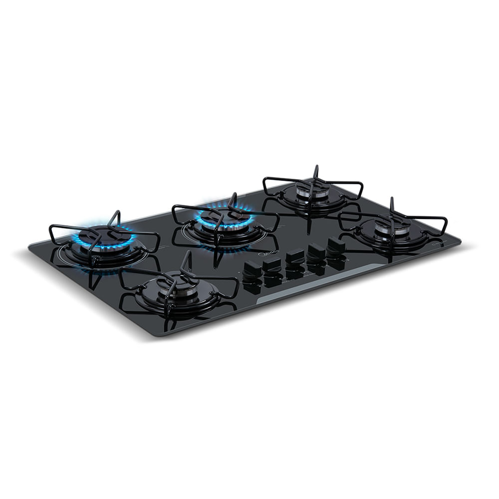 Cooktop a Gás Midea 5 Bocas com Mesa de Vidro Preto MD-GV50AAPB – Bivolt - Image 4