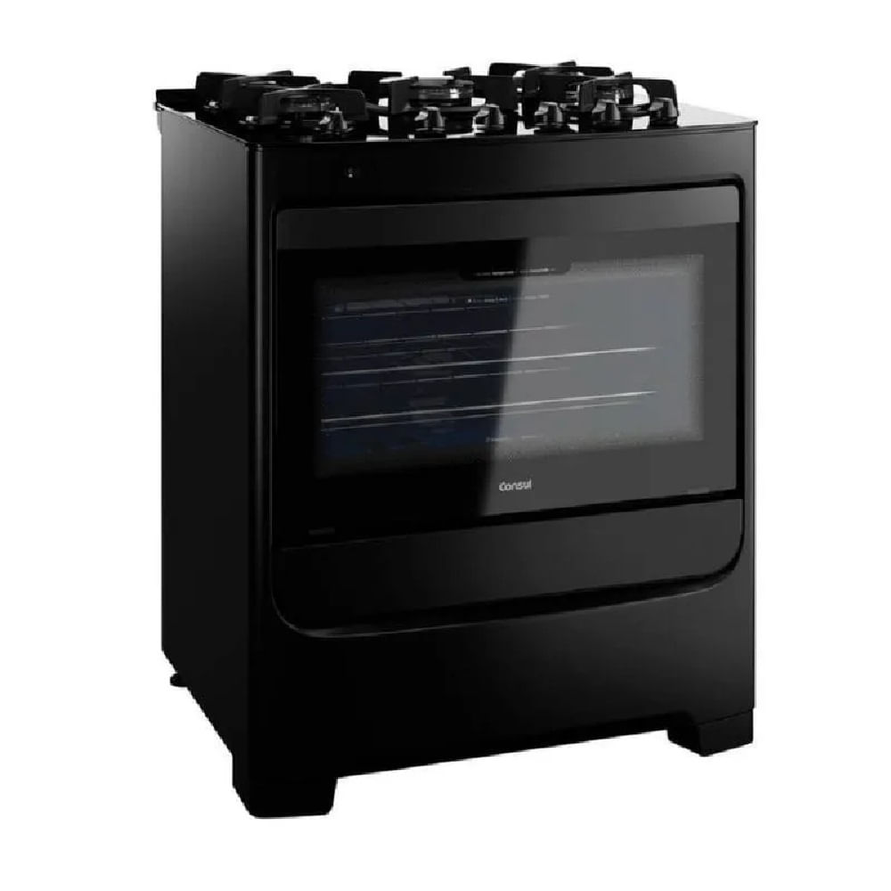 Fogão de Piso Consul 5 Bocas com Mesa de Vidro e Grades Individuais de Ferro Fundido Preto CFS5VAE – Bivolt - Image 3