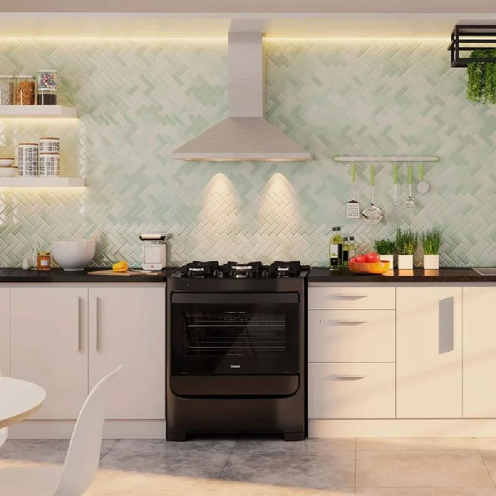 Fogão de Piso Consul 5 Bocas com Mesa de Vidro e Grades Individuais de Ferro Fundido Preto CFS5VAE – Bivolt - Image 8