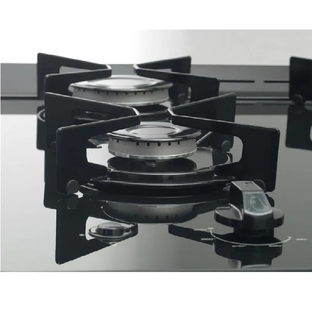 Fogão de Piso Fischer 4 Bocas Gran Cheff com Mesa de Vidro Silver - Bivolt - Image 5