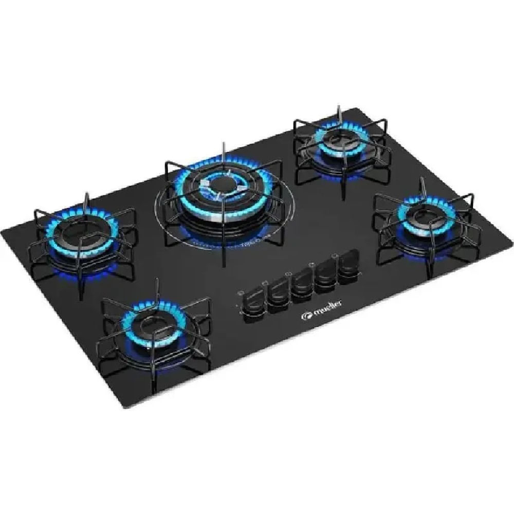 Cooktop a Gás Mueller 5 Bocas Tripla Chama Preto MCG135BG1 – Bivolt - Image 4