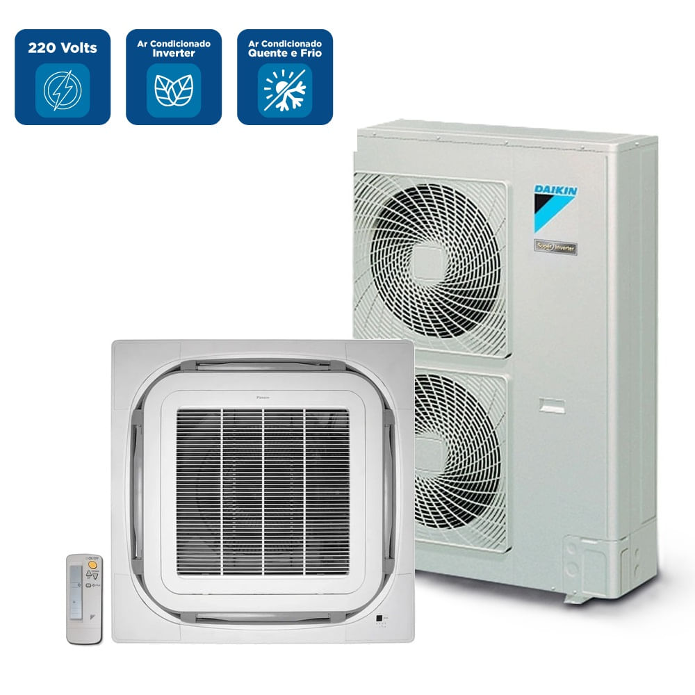 Ar Condicionado Split Cassete Inverter Daikin Sky Air 48000 BTU/h Quente e Frio FCQ48AVL - 220 Volts - Image 2