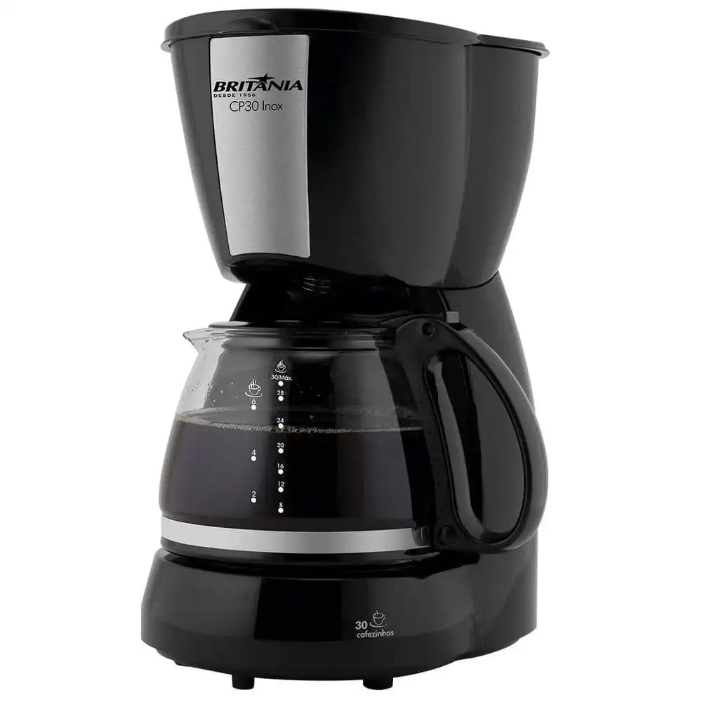 Cafeteira Elétrica Britânia Preta Inox CP30 – 127 Volts - Image 3