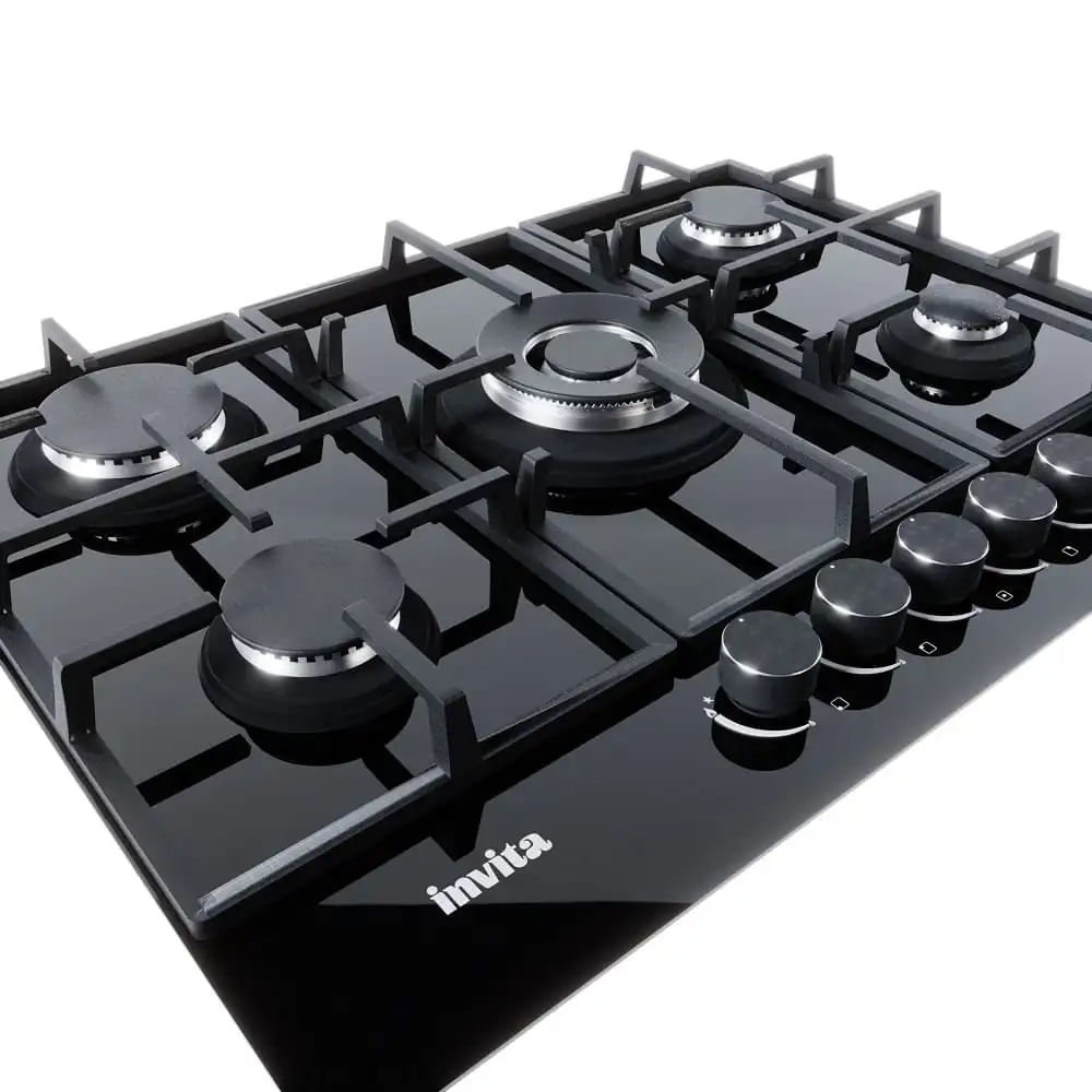 Cooktop a Gás Invita 5 Bocas 70cm Preto - Bivolt - Image 4