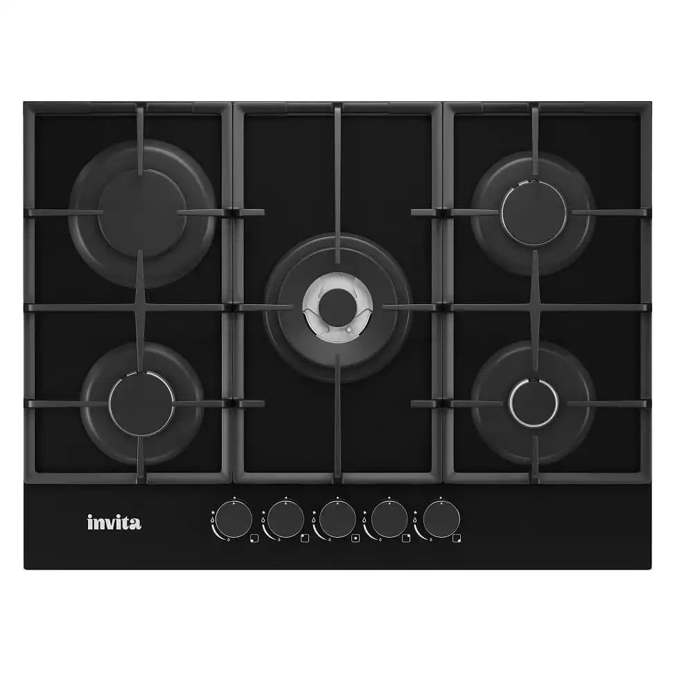 Cooktop a Gás Invita 5 Bocas 70cm Preto - Bivolt - Image 6