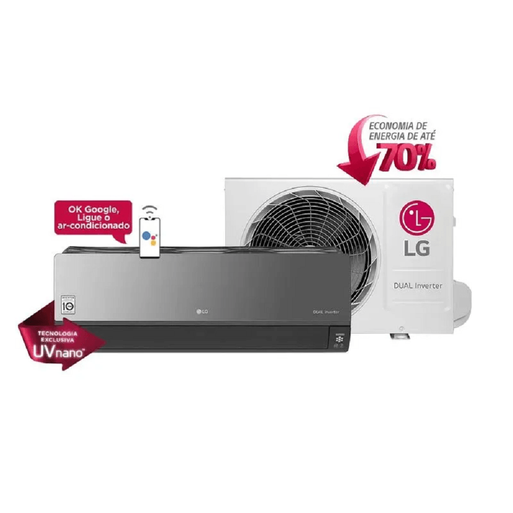 Ar Condicionado Split Hi Wall Inverter LG Dual Voice Artcool UVnano 18000 BTU/h Quente e Frio S4NW18KLRXC.EB2GAMZ - 220 Volts - Image 2