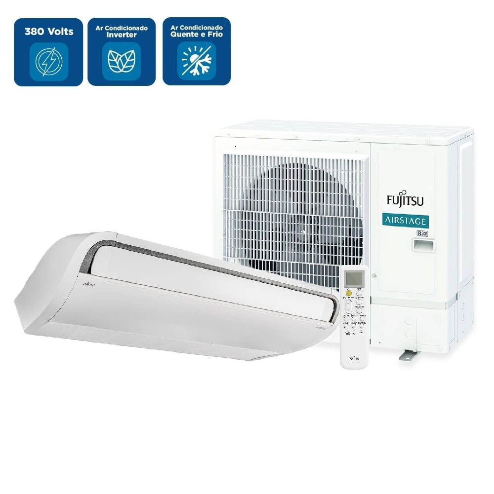 Ar Condicionado Split Teto Inverter Fujitsu Airstage Premium 36000 BTU/h Quente e Frio Trifásico ABBH36KRTA - 380 Volts - Image 2