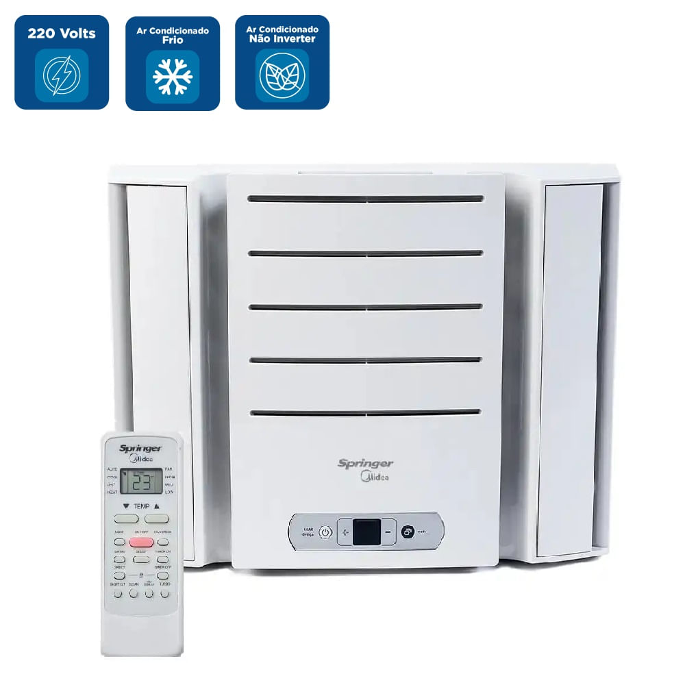 Ar Condicionado Janela Springer Midea 7500 BTU/h Frio Eletrônico QCK075RB - 220 Volts - Image 2