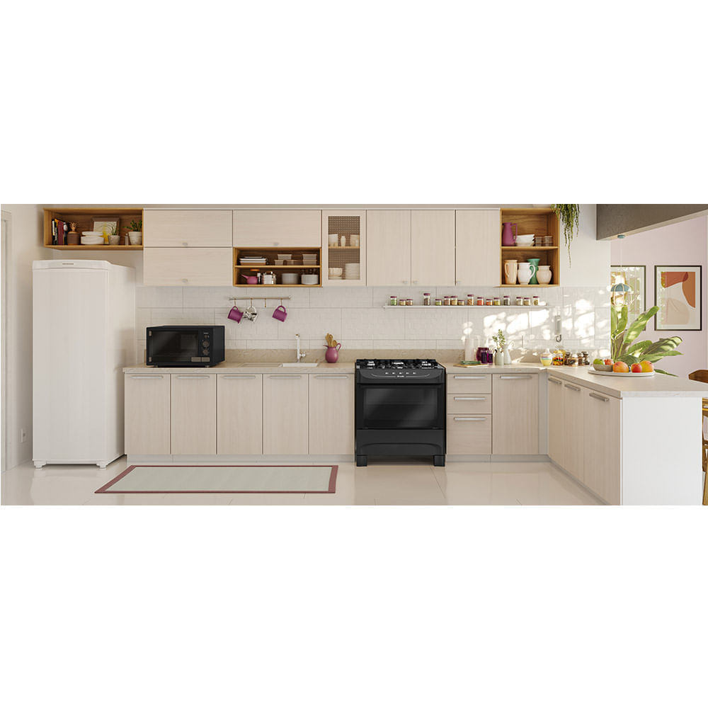 Fogão De Piso Mueller 5 Bocas Mesa De Vidro Preto MFV5BB - Bivolt - Image 10