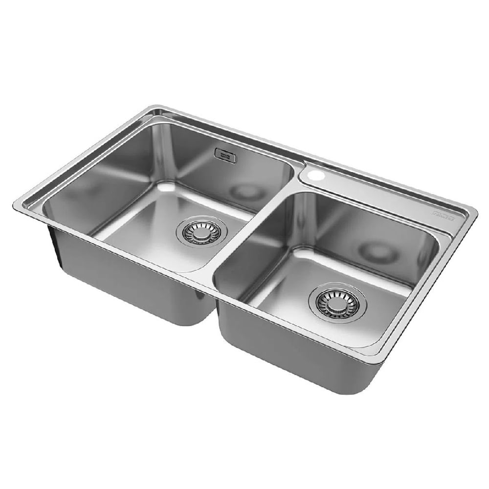 Cuba de Sobrepor Dupla Franke Bell 86x48 30 Litros e 24 Litros Inox - Image 2