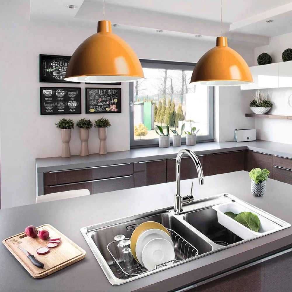 Cuba de Sobrepor Dupla Franke Bell 86x48 30 Litros e 24 Litros Inox - Image 3