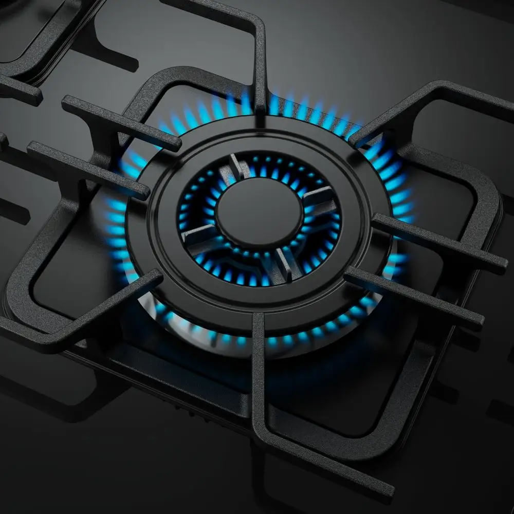 Fogão De Piso Mueller 5 Bocas Decorato Vetro Preto Fosco - Bivolt - Image 6