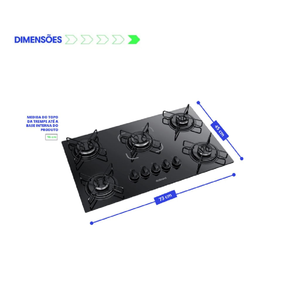 Cooktop Itatiaia 5 Bocas Essencial Preto - Bivolt - Image 6