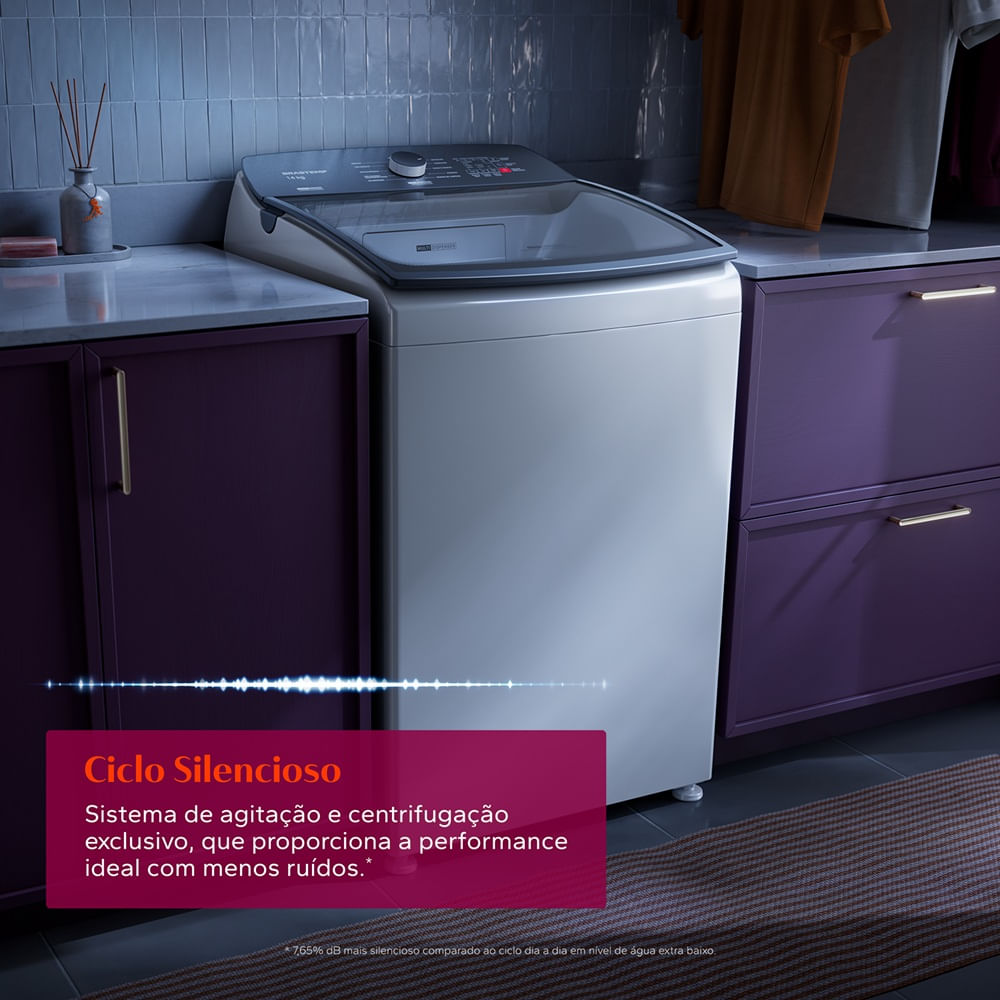 Lavadora de Roupas Brastemp 14Kg Smart Sensor Branca BWJ14AB - 127 Volts - Image 9