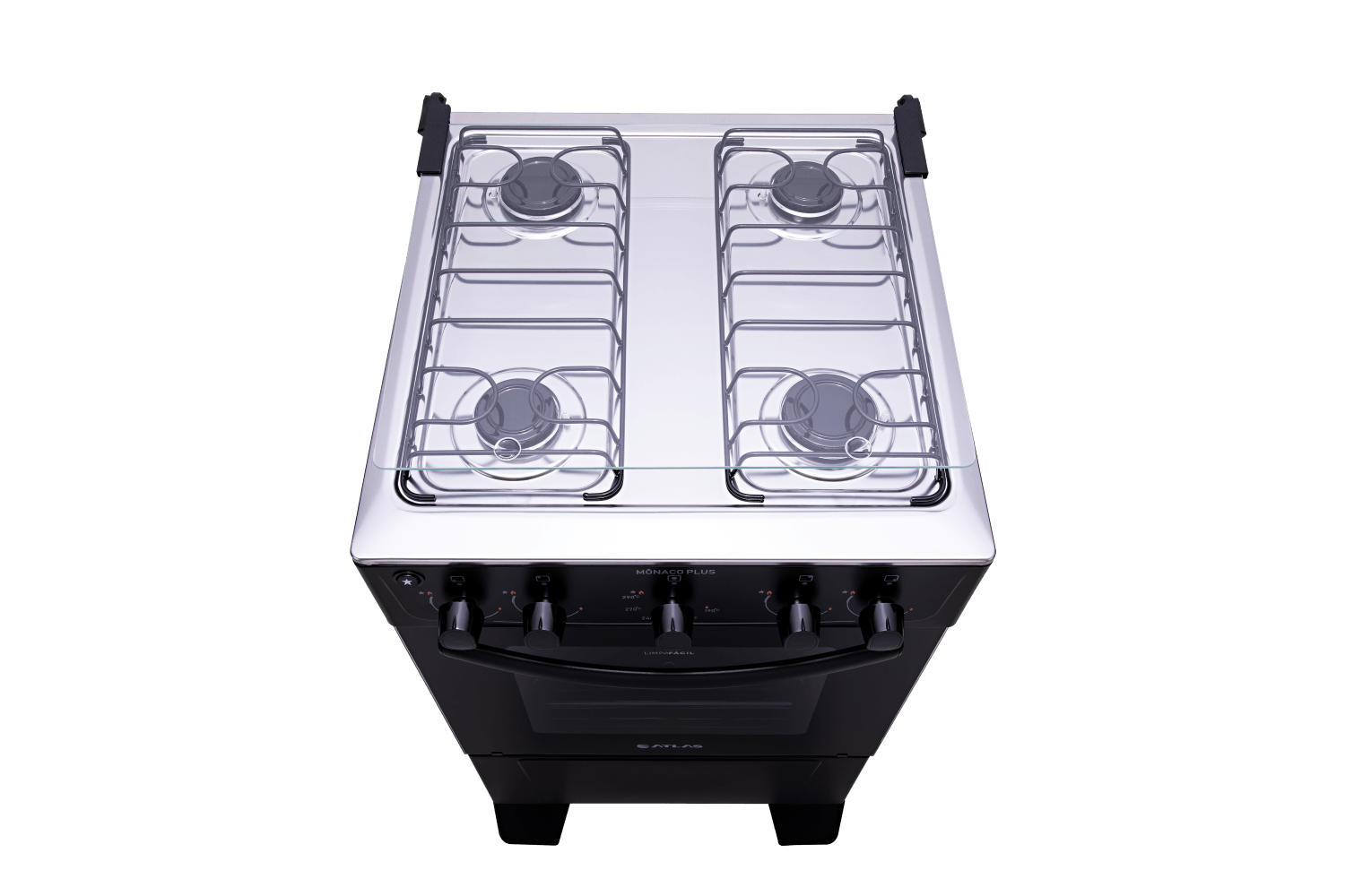 Fogão De Piso Atlas Monaco Plus 4 Bocas Preto - Bivolt - Image 7