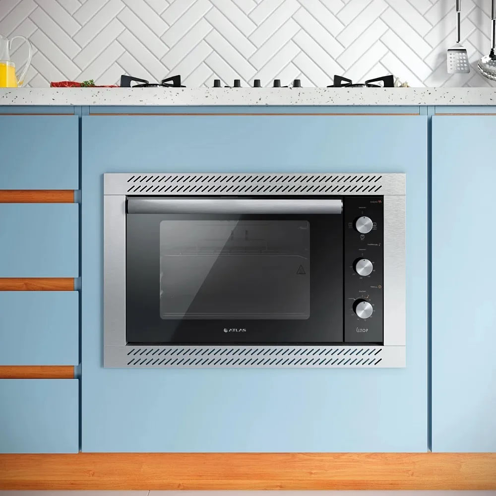 Forno Elétrico de Embutir Atlas 44 Litros U Top Com Grill e Timer Preto – 127 Volts - Image 7