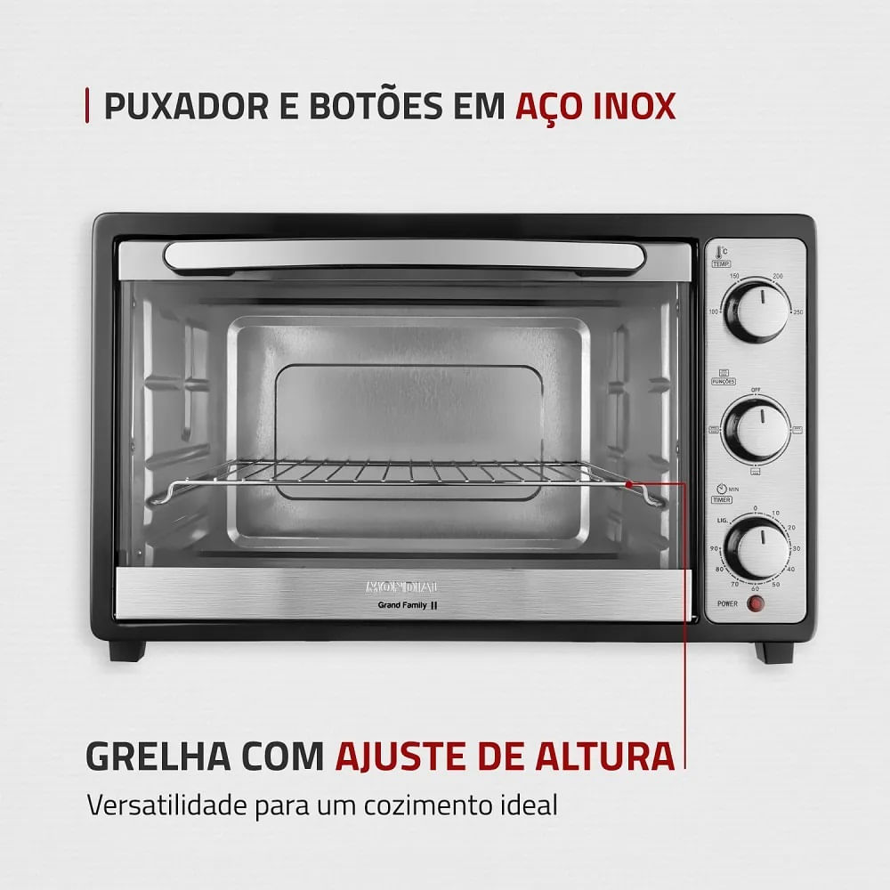 Forno Mondial 52 Litros Grand Family II Preto FR52 – 220 Volts - Image 3