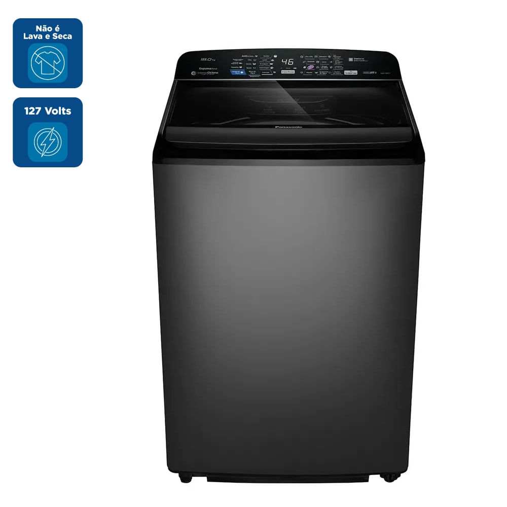 Lavadora de Roupas Panasonic 18Kg Titânio NA-F180P7TA – 127 Volts - Image 2