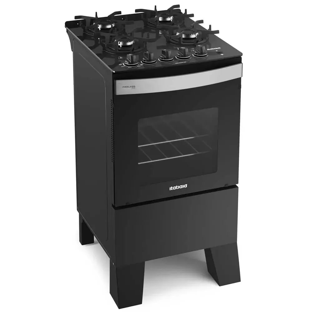 Fogão Itatiaia 4 Bocas Itaglass Plus Preto – Bivolt - Image 3