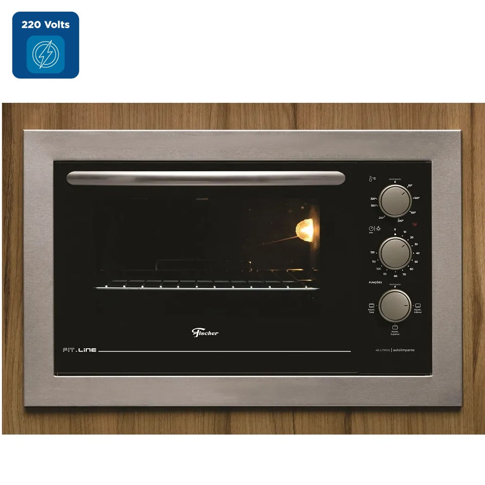 Forno de Elétrico de Embutir Fischer 48 Litros Fit Line Inox – 220 Volts - Image 2